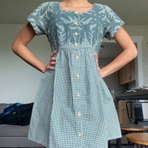 Vintage Hawaiian print picnic dress